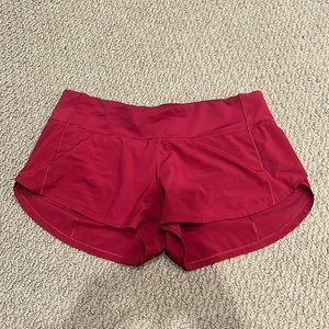 Lululemon speed up shorts low rise 2.5